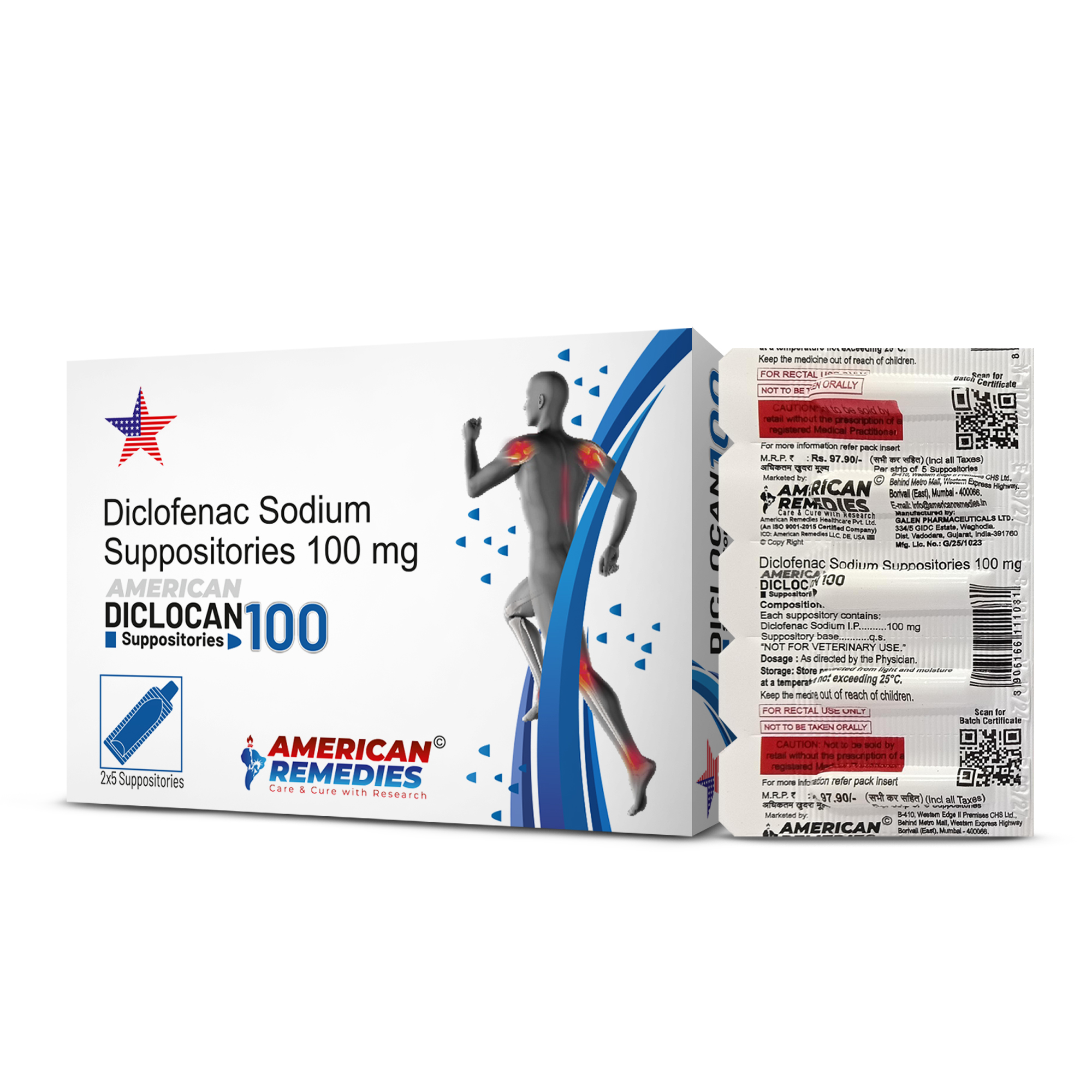 Diclocan 100 Suppositories