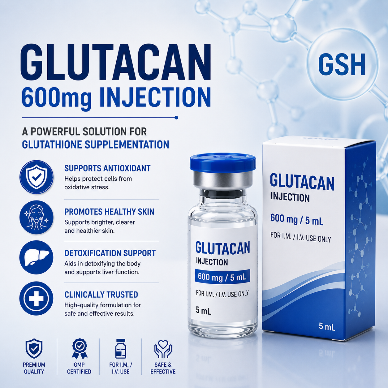 Glutacan 600mg Injection: A Powerful Solution for Glutathione Supplementation