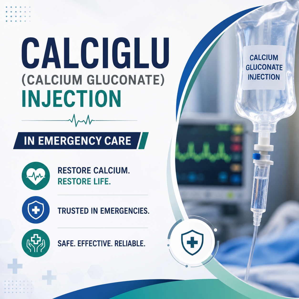 Calciglu (Calcium Gluconate) Injection in Emergency Care: manufacturer ...